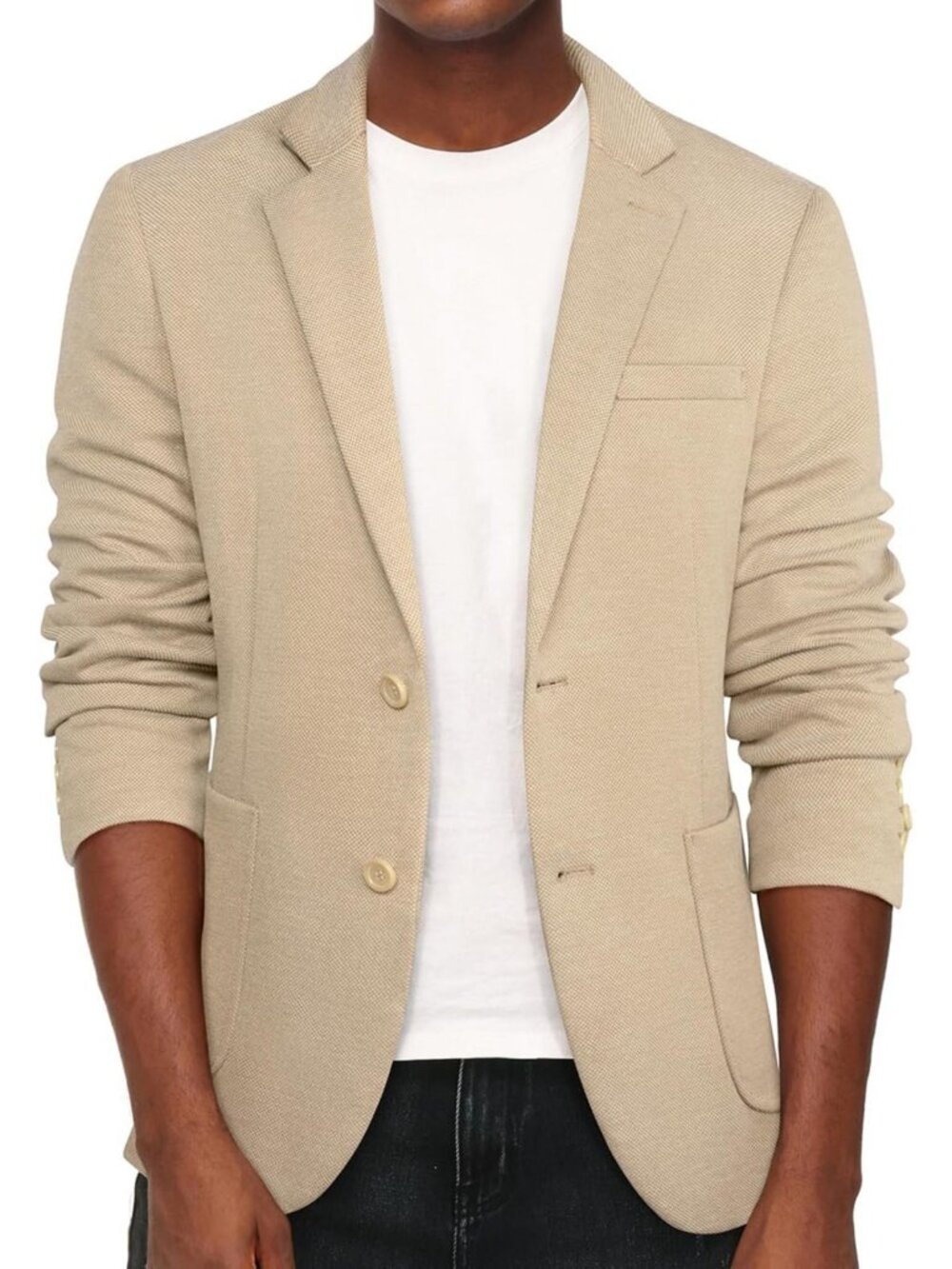 Men's Casual Knit Blazer | Unstructured Sport Coat | Stylish Lightweight Jacket
